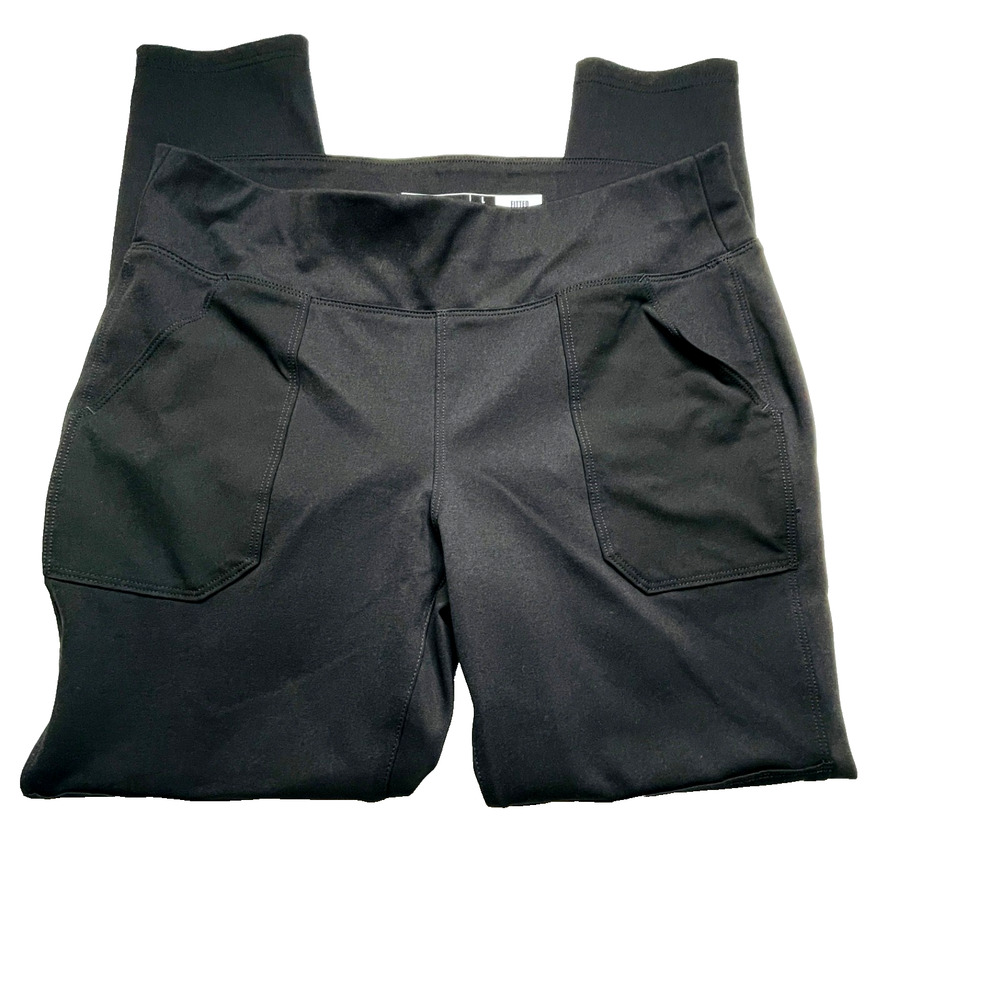 Carhartt Force Cross Flex Womens MEDIUM Black Scrub Pants Knit Waist Pocket